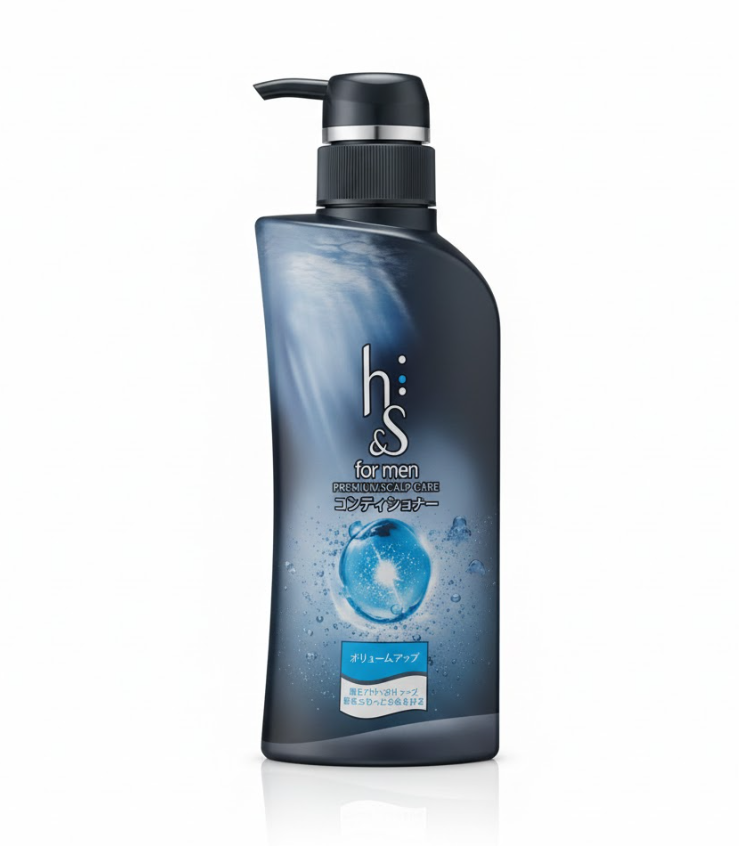 H & S for Men Volume Up Conditioner Pump (Main Bottle) [Medicated Rinse, Scalp & Skin Care for Men] 370g