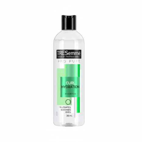 TreSemme Pro Pure Curl Hydration Shampoo Silicone, Dye, Sulphate Free for Curly Hair 380 Ml