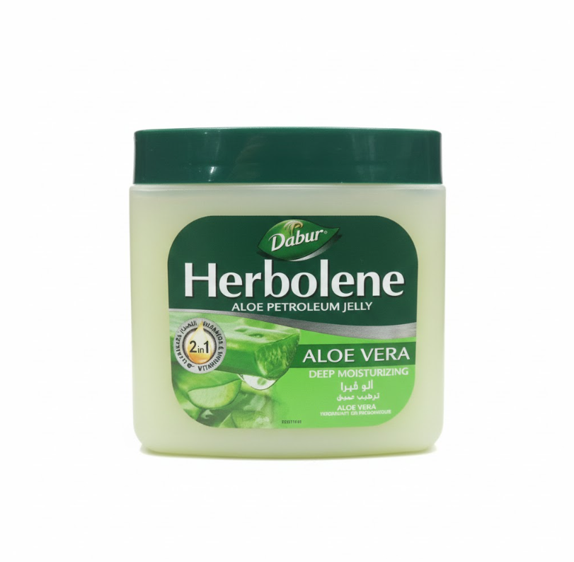 Dabur Herbolene Aloe Petroleum Jelly 2 In 1 With Aloe Vera And Vitamin E - 425ml