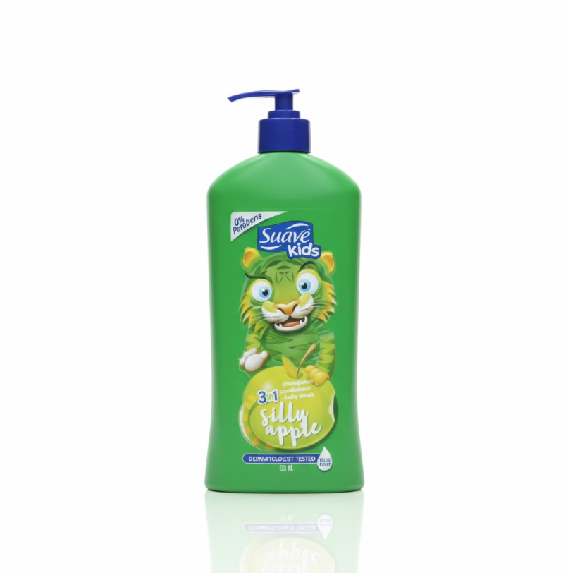 Suave Kids Silly Apple 3-in-1 Shampoo Conditioner & Body Wash - 350ml
